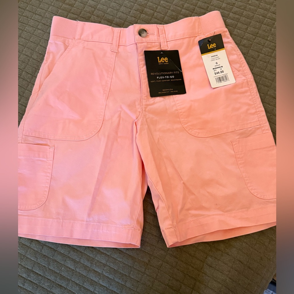 Lee Coral Blush Bermuda Shorts
